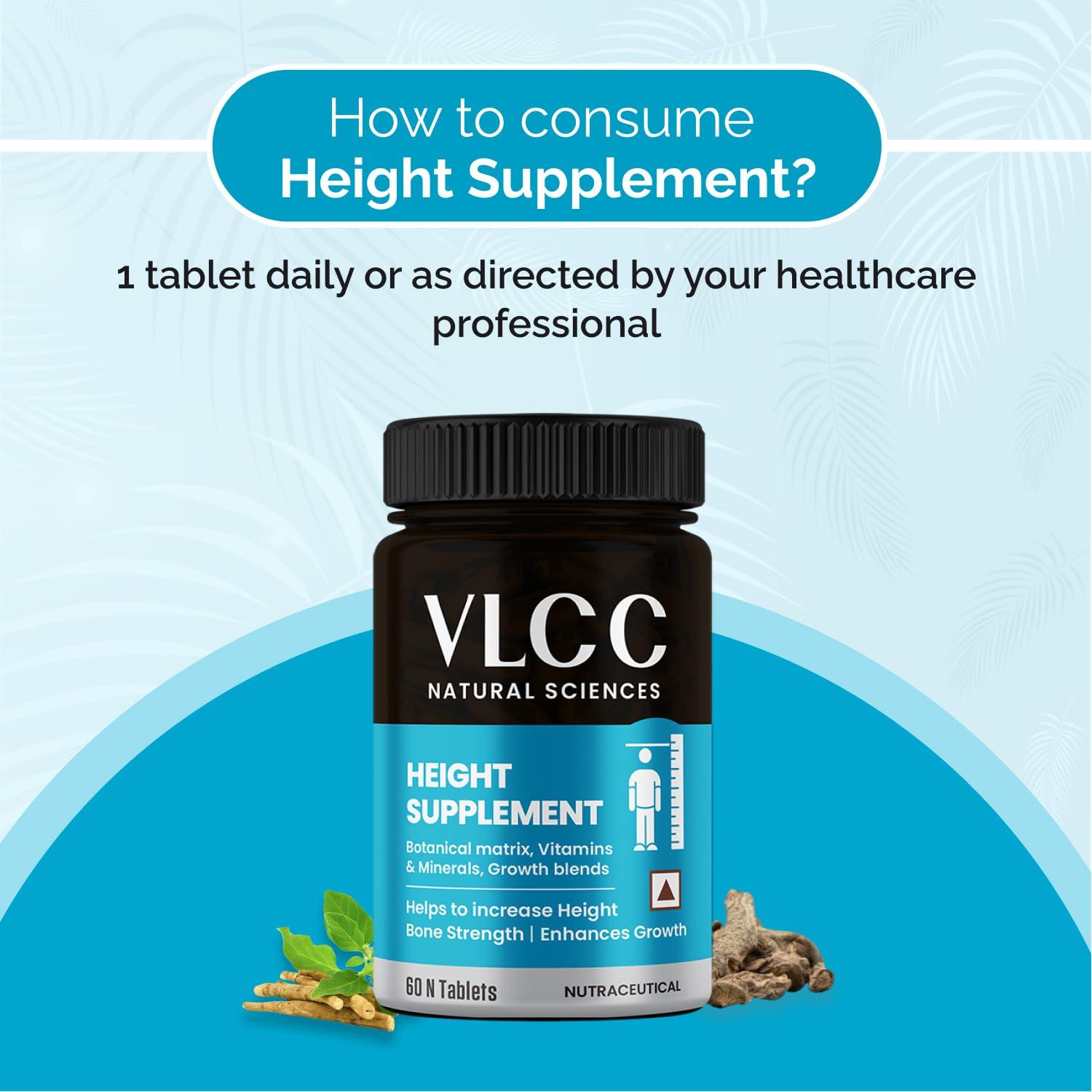 VLCC Wellscience VLCC Natural Sciences Height Supplement 60 Tablets (Pack of 1)