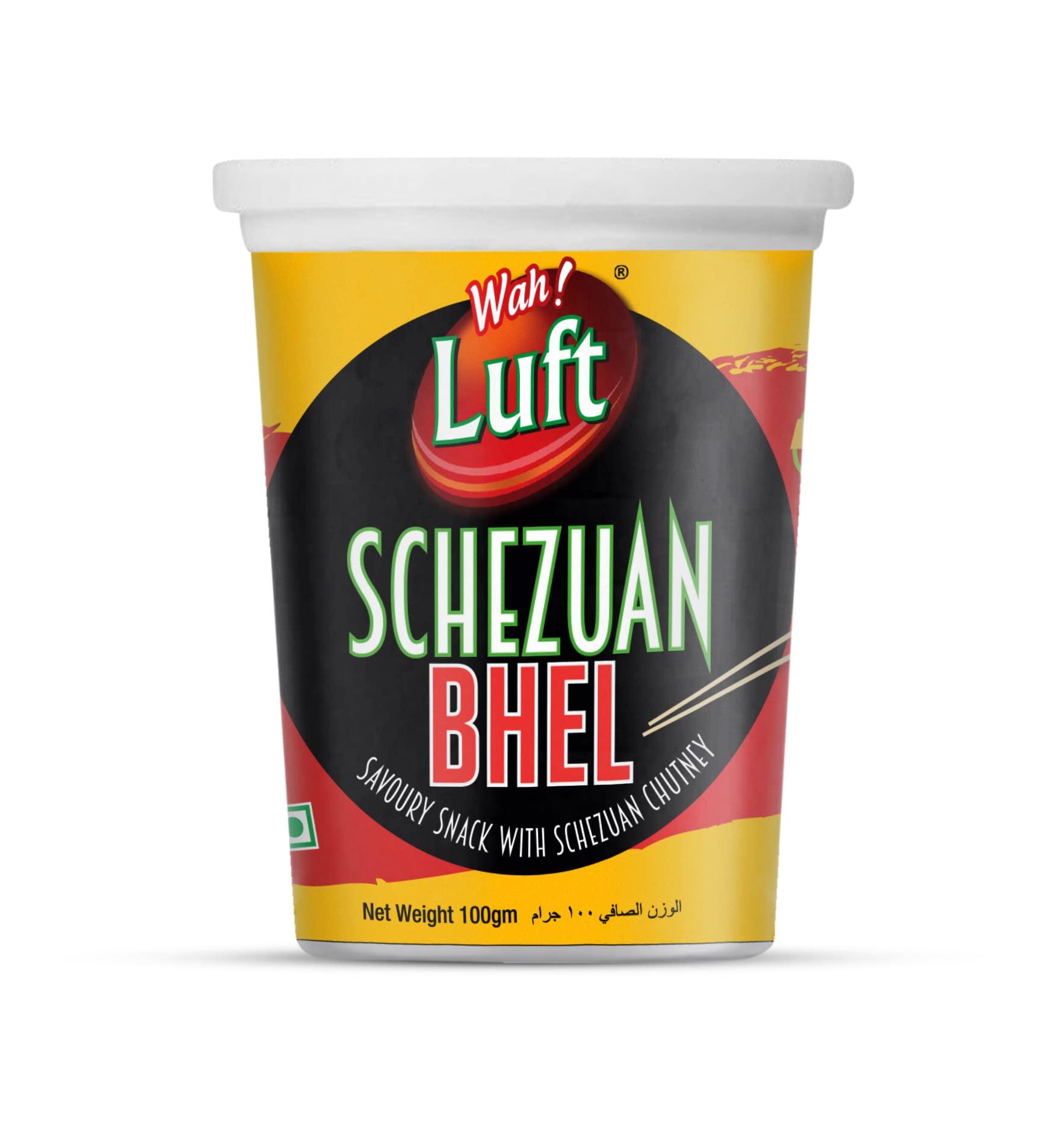Wah!Luft Wah Luft Instant and Delicious Schezuan Bhel Puri Cup - 100g (Pack of 4)