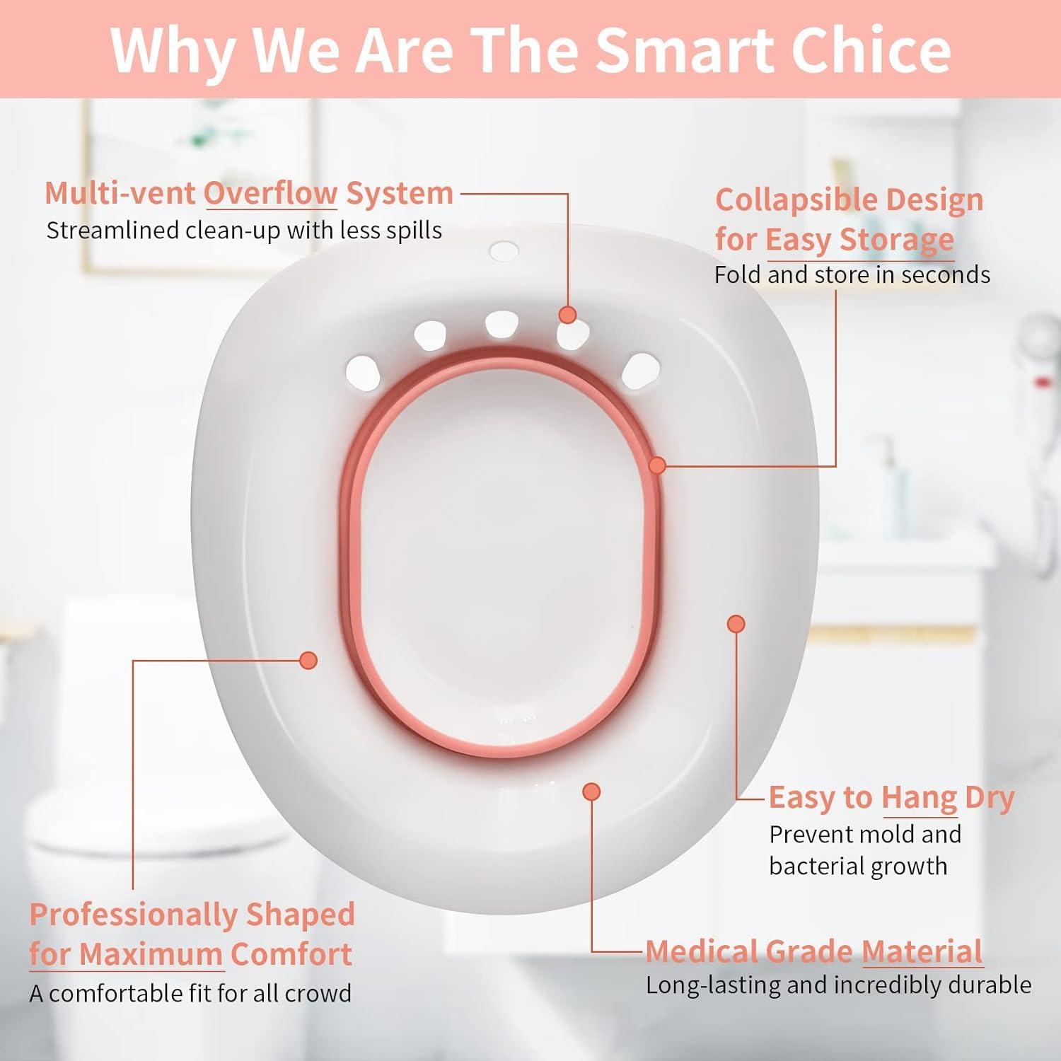 Emergity Emergity Sitz Bath Tube Toilet Seat, Sitz Bath for Hemorrhoids, Hot Water Tub for piles (Multi Colour)