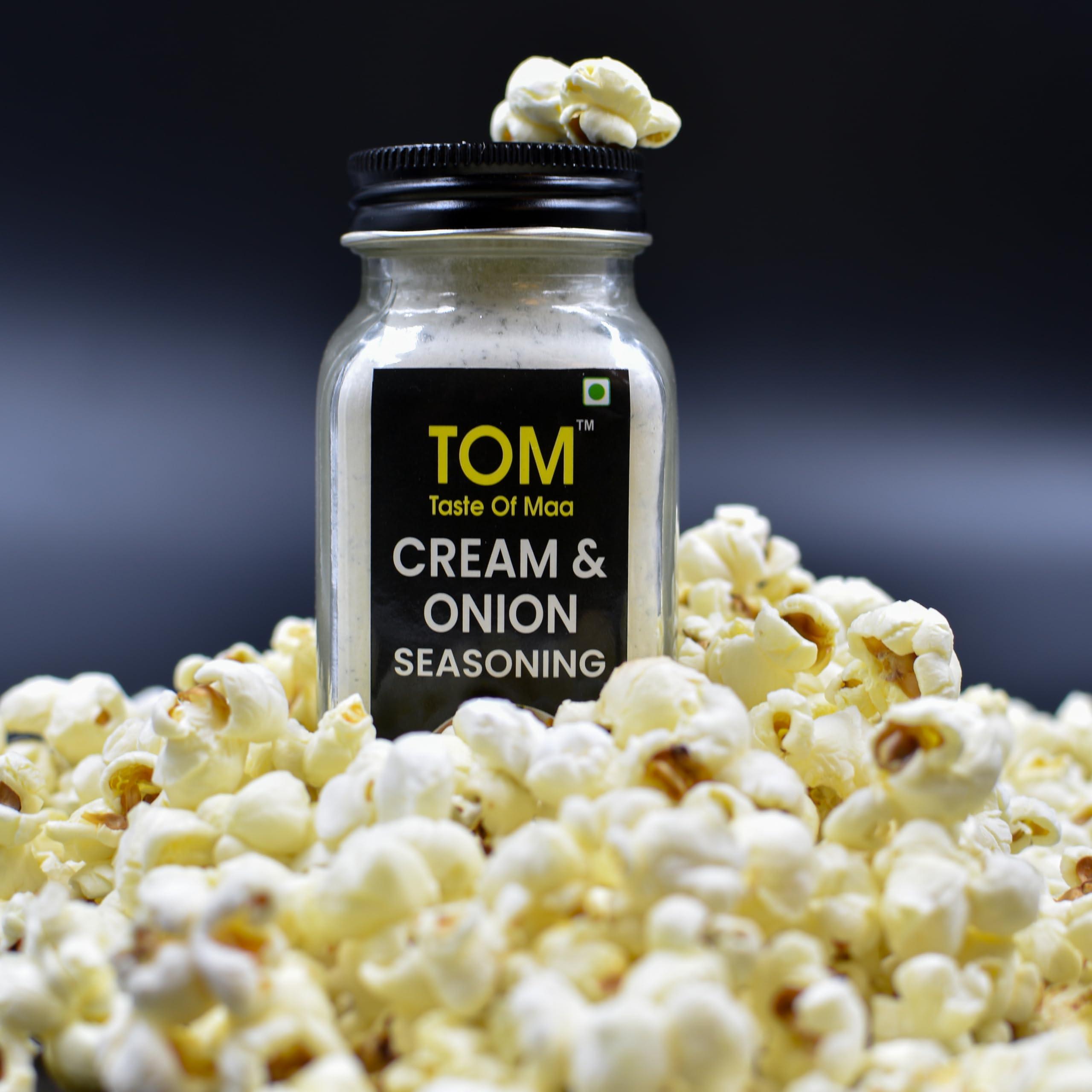 TOM taste of maa TOM, Taste of Maa™ Cream & Onion Seasoning- 100 Gm