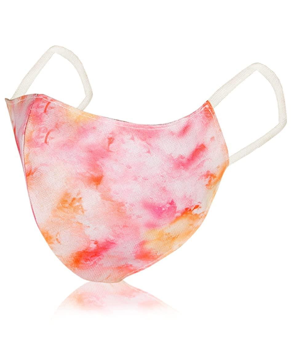 ZEPOLI ZEPOLI Cloth Mask Fashion/Plain/Orchid Flower Soft Cloth Face Mask - Tie-Dye Fashion Print Cloth Face Mask -Washable & Reusable Cotton Masks for Adult (DARK TIE-DYE 5 Piece)