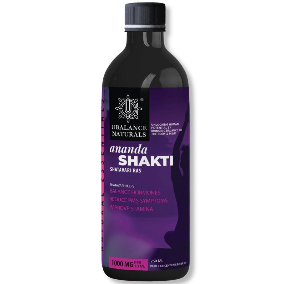 Ubalance Naturals Ananda Shakti: A Natural Happiness and strength booster Ayurvedic Concentrated Formula for Women, Supports Hormonal Balance, Stress Relief, Enhanced Stamina, and Overall Well-Being (250ml)