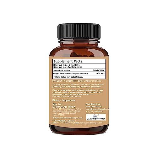 mi nature mi nature Ginger Tablets 90 Tablets (Zingiber officinale) | Sonth | 90 Tablets 45 Days Supply
