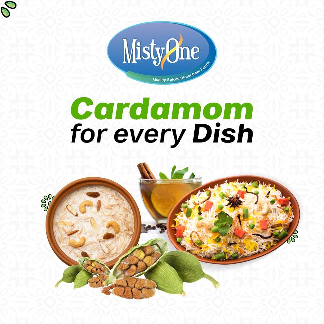 MISTY ONE MistyOne Green Cardamom Seed | Elaichi Dana 100g