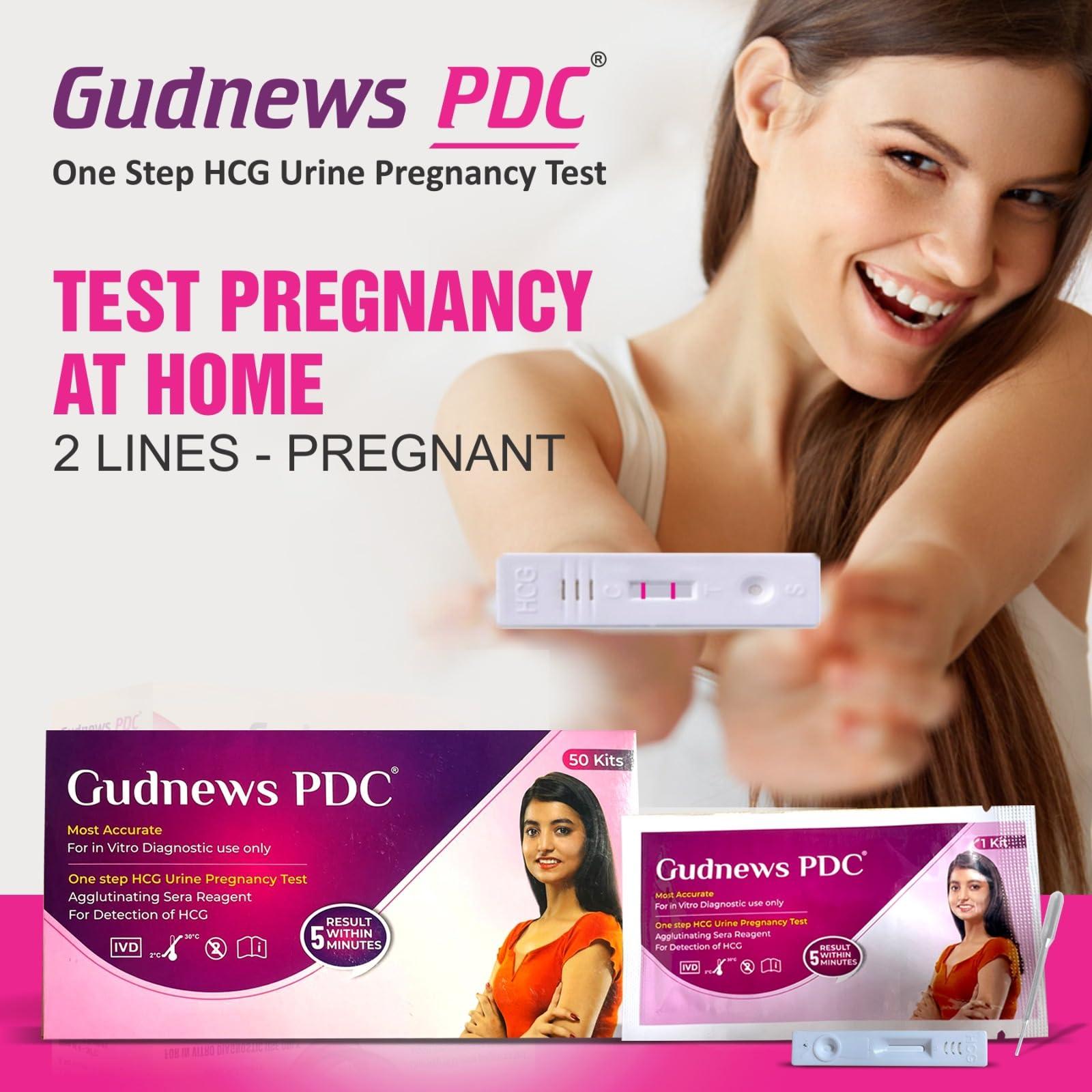 GUDNEWS PDC Gudnews PDC One Step HCG Urine Pregnancy Test Kit Device | Results within 5 Mins (Pack of 1) kits