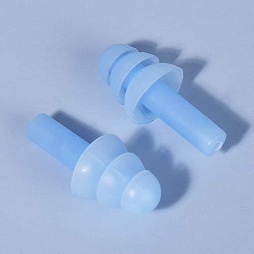 sazoley 1 Pair Reusable Silicone Ear Plugs Waterproof Noise Reducing and Sound Blocking Earplug with Box