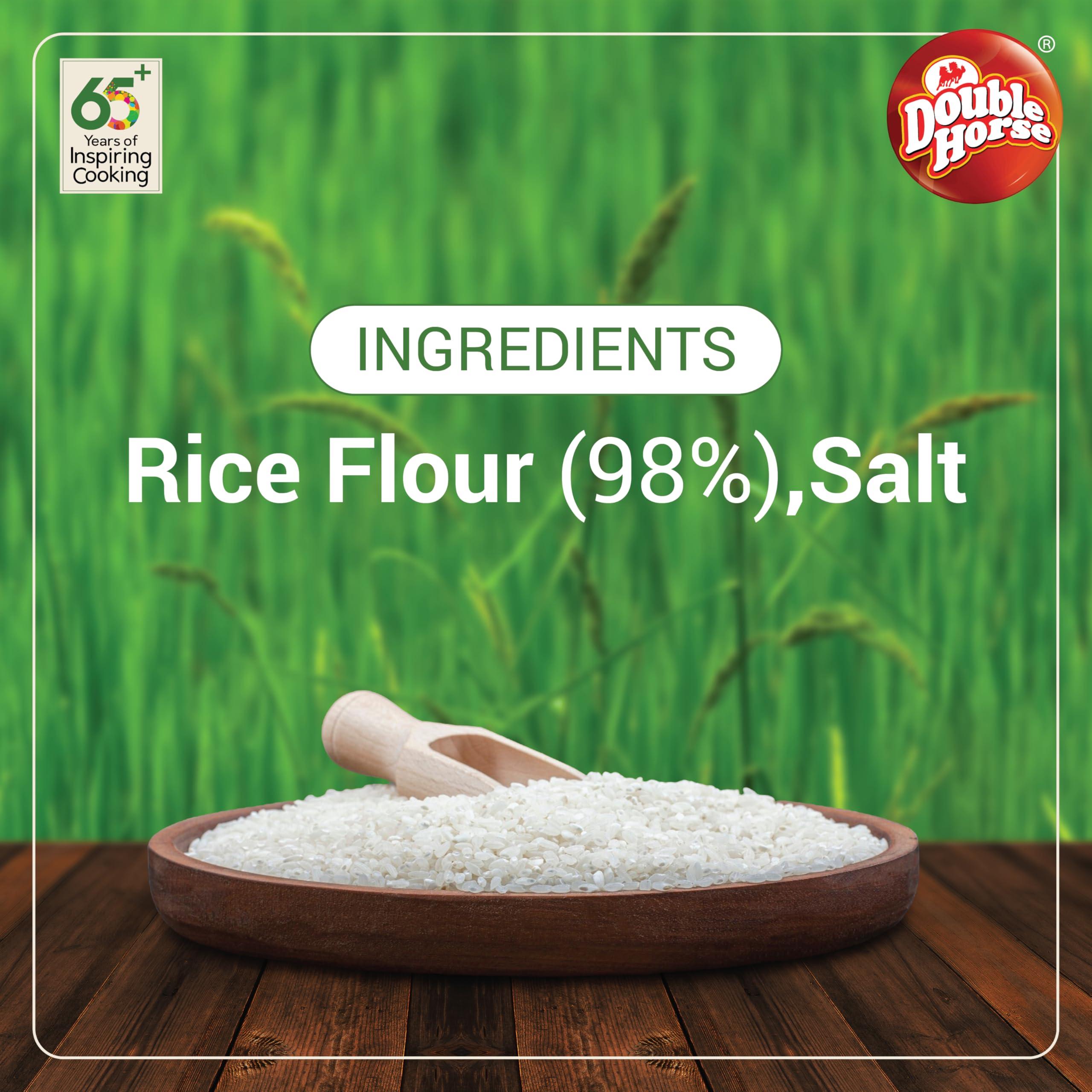 Double Horse Double Horse Quick & Easy Instant White Idiyappam, 200 Gram X 4|Nool Puttu|String Hopper|Export Quality|2 Minute Magic Instant Breakfast|Pack Of 4