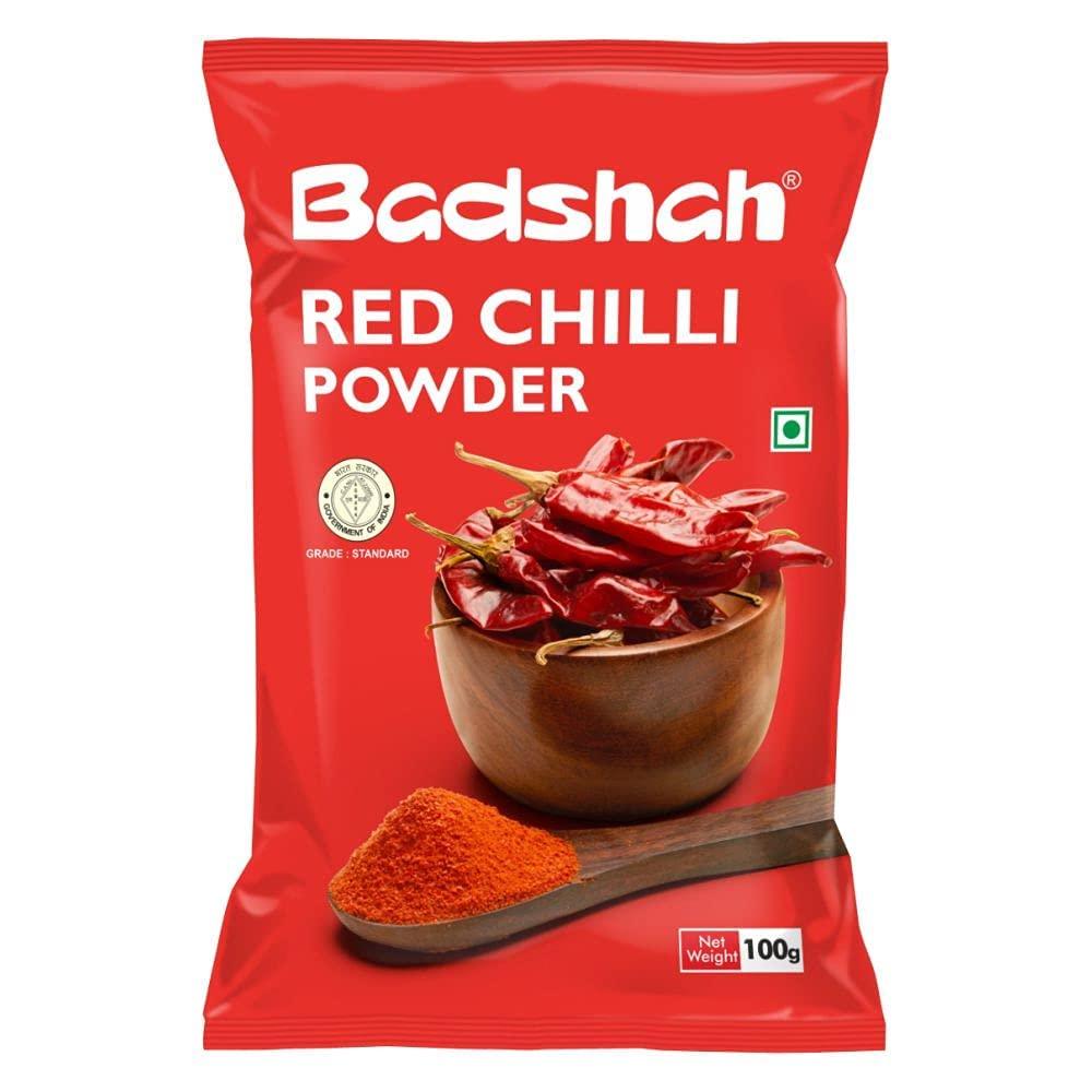 Badshah Badshah Red Chilli Powder - 200g (Pack of 2, 100gx2) | Unique Blend of Spices for Earthy Aroma & Rich Taste | Spice for Regional & Traditional Recipes