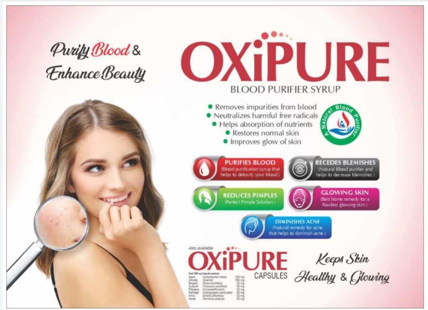 nature vedic Nature vedic Oxipure Syrup Ayurvedic Blood Purifier For Acne & Pimples Free Glowing Skin | 200 ml