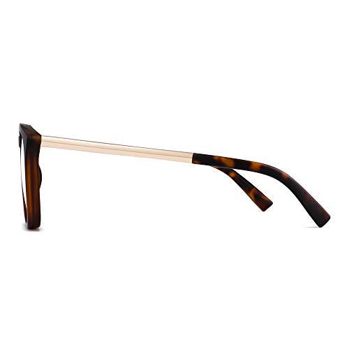 GLINDAR GLINDAR Blue Light Blocking Glasses Square Nerd Computer Glasses for Men Women Anti UV Headache Eye Eyestrain Tortoise