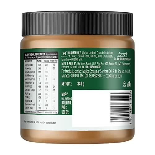 Saffola Saffola FITTIFY Plant Protein Peanut Butter | Super Creamy | High Protein | No Added Sugar | Diabetic Friendly | Keto Diet | 340g