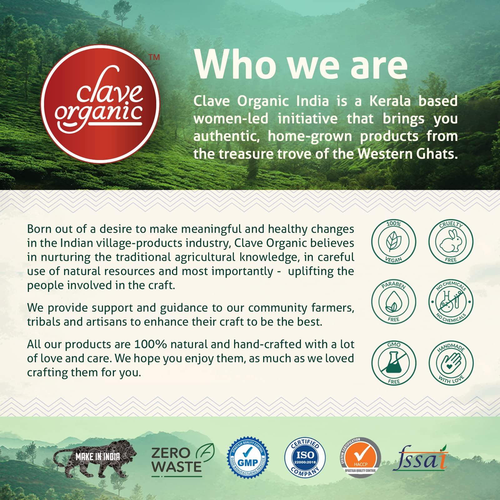 Clave Organic India Clave Organic India Wayanad Rare Variety Vegan No Chemicals Kasturi Manjal (Wild Turmeric ) Powder in Eco-Friendly Glass Jar - 90g