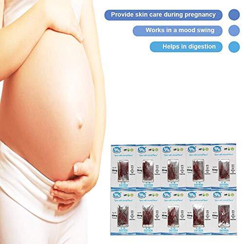 HMW HMW Golden Yellow Kashmir Saffron Original Natural Pure Certified Grade I - 500 milligrams (Pack of 10)