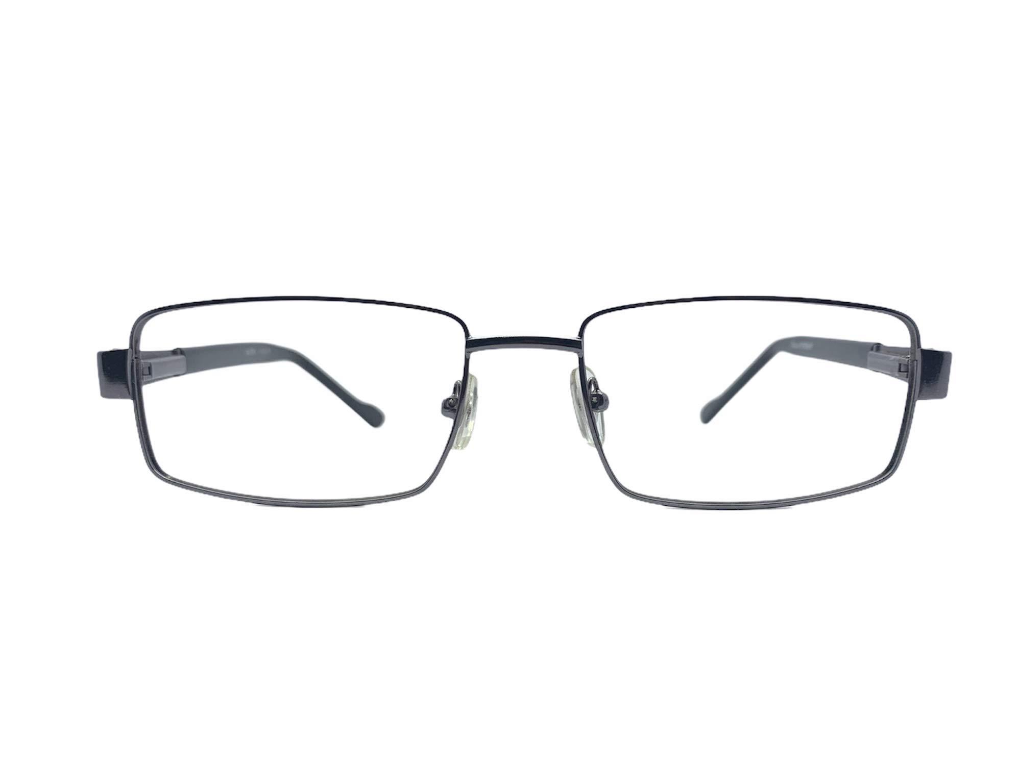 Generic Bifocal reading glasses With Antiglare Coating (Distance Zero Power and Near with +1.00 to +3.00) Bifocal Type (Round) Full frame (size =52 mm) (Gunmetal, 3.00)