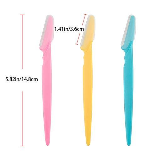 ILLUVA 18 Pcs Eyebrow Razors Shaper, Safety Facial Hair Remover Face Shaver Trimmer, Exfoliating Dermaplaning Tool for Women and Men