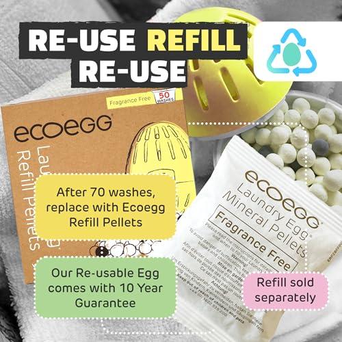 Ecoegg Ecoegg Laundry Egg | Detergent & Fabric Conditioner Replacement | Non bio, no enzymes, phosphates, bleach | Sensitive Skin | Orange Blossom 70 Washes (Fragrance Free)