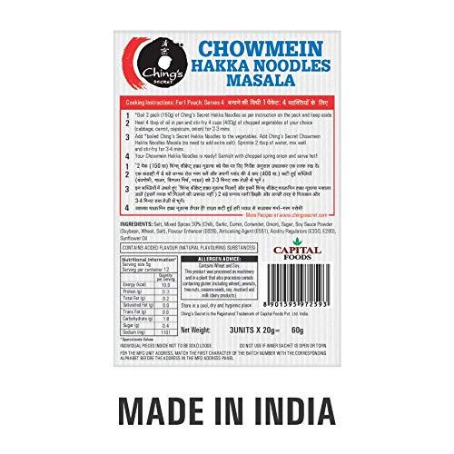 Ching's Secret Ching's Secret Chowmein Hakka Noodle Masala Pouch, 60 g