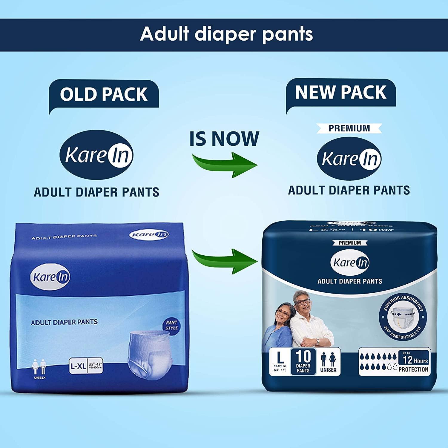 Kare In Kare In Large-XL Size Adult Pull Ups Pant Style Underwear 10Pcs / 1 Pack Diapers