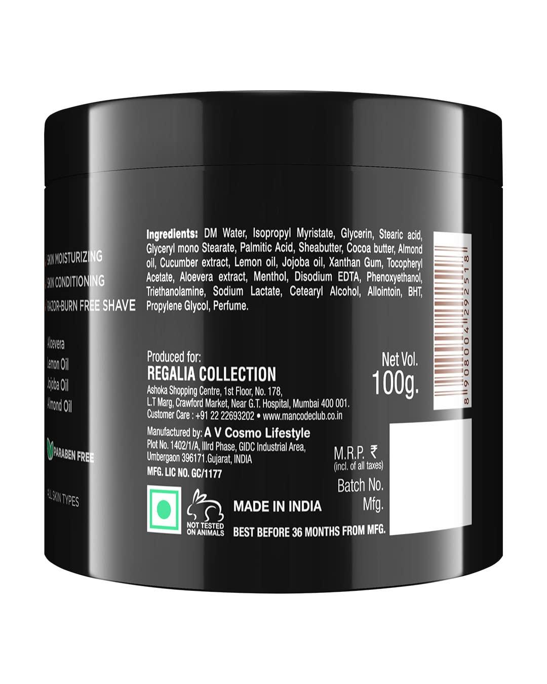 MAN CODE Mancode Pre-Shave Balm for Men | 100gm | Balm Softens your Beard | Provides Razor Glide for a Smooth Zesty Shave | Apply to Prevent Shaving Irritation and Razor Burns | Cut & Irritation Free Shave.