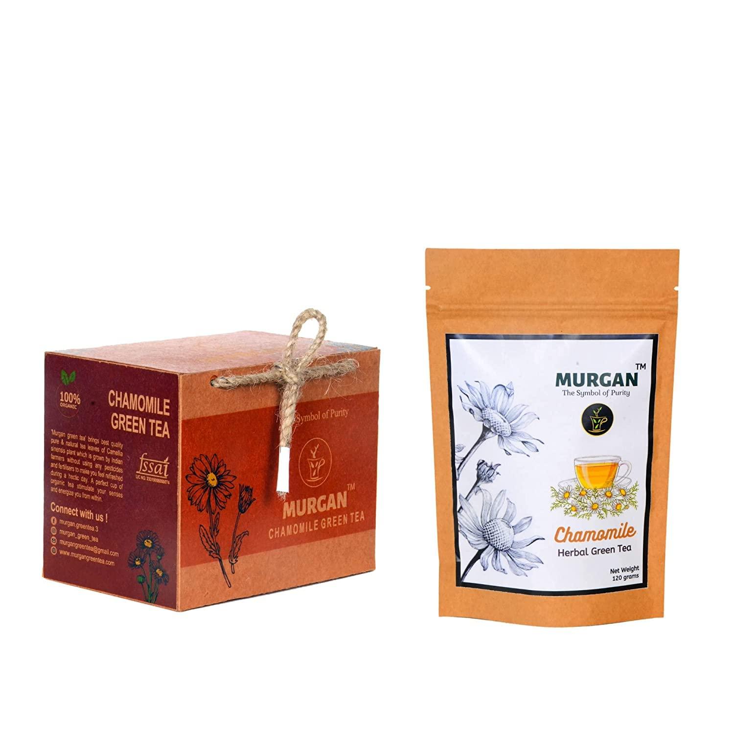 MURGAN MURGAN Combo of Chamomile Green Tea 40g(20N X 2) Box And Pouch 120g