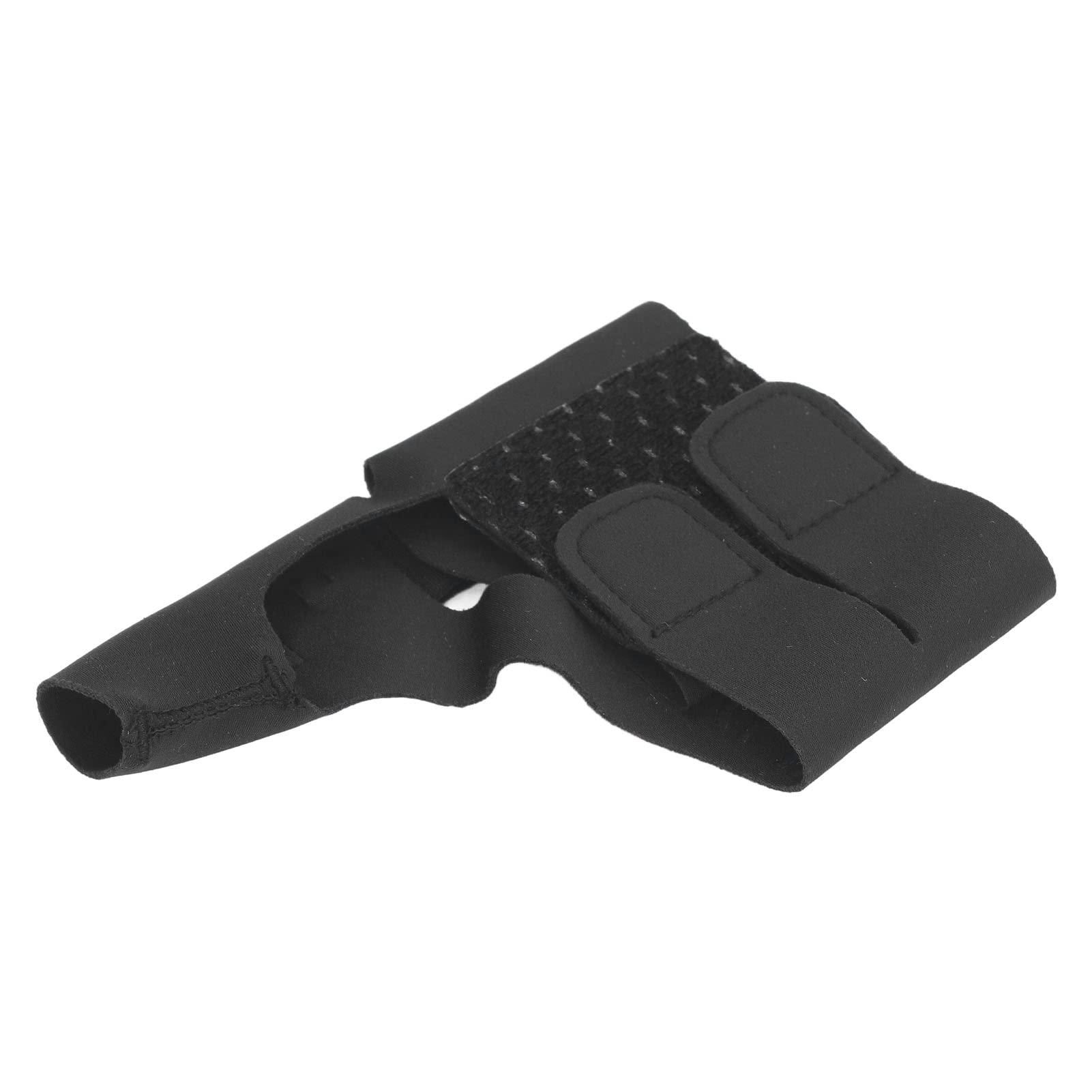 LJCM Thumb Compression Sleeve, Adjustable Fixed Force Elastic Thumb Support Brace Liner Supportive Thin with Hook and Fastener for Sprains (Right Hand S)