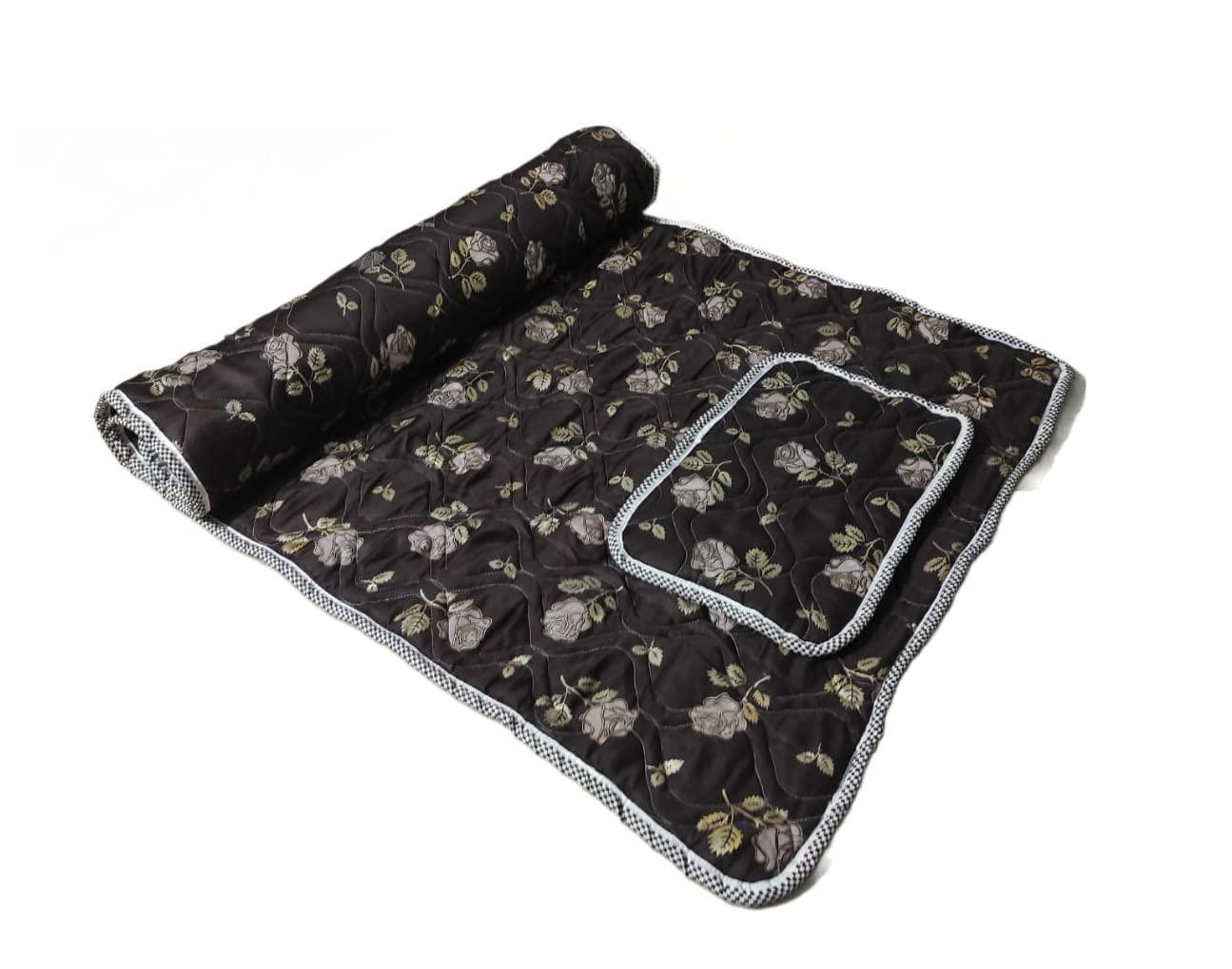 4us Lifecare 4us Lifecare Magnetic Field Therapy Cotton Single Bed Bio Magnetic Brown Mattress (3x6 Feet.)