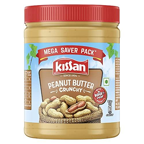 Kissan Kissan Crunchy Peanut Butter | High Protein | With Perfectly Roasted Peanuts | Naturally Gluten Free, 920 g