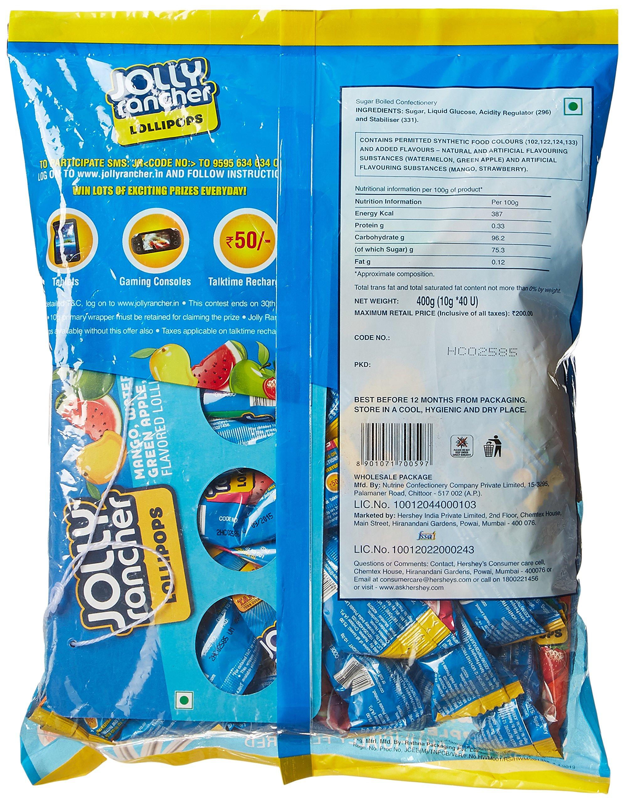 JOLLY RANCHER Jolly Ranchers Lollypops, Big Bag, 360 g