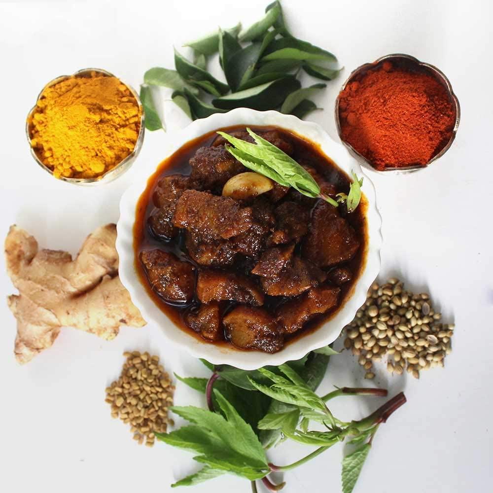 HUNGRY BEAST Home Made Gongura Chicken Pickle | Andhra Style Gongura Chicken Pachadi | - (500 Grams)