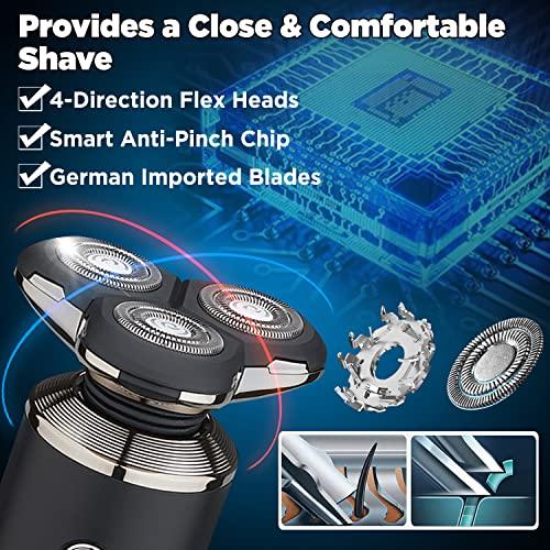 NOYMI Noymi 3 in 1 Shaving Machine | Beard Trimmer for men with Waterproof IPX7 technology | Fast Charging with 90 Mins Continuous Use (Shaver + Trimmer)