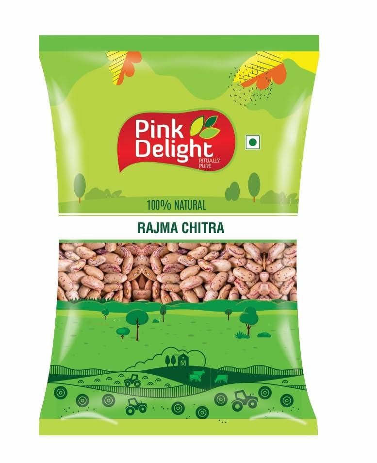 Pink Delight Pink Delight Premium Rajma Chitra (Pink Rajma) | Kidney Beans | Gluten Free | 100% Dry and Unpolished | 1 Kg Pack