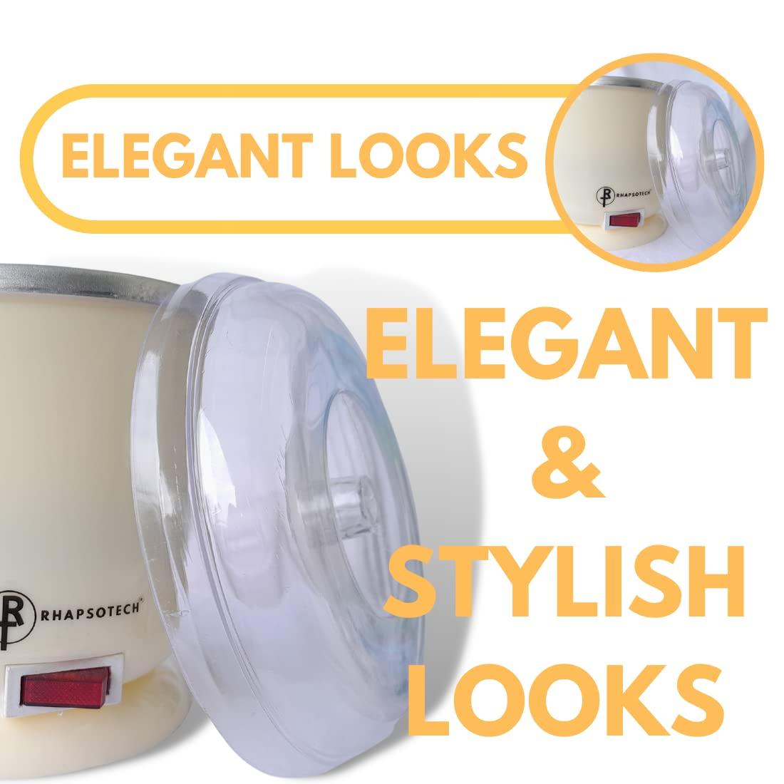 RHAPSOTECH Rhapsotech Wax Heater for Waxing | Wax Machine for Waxing with Auto Cut-Off Feature | Wax Heater for Waxing for Women | Automatic Wax Heater | (Cream)