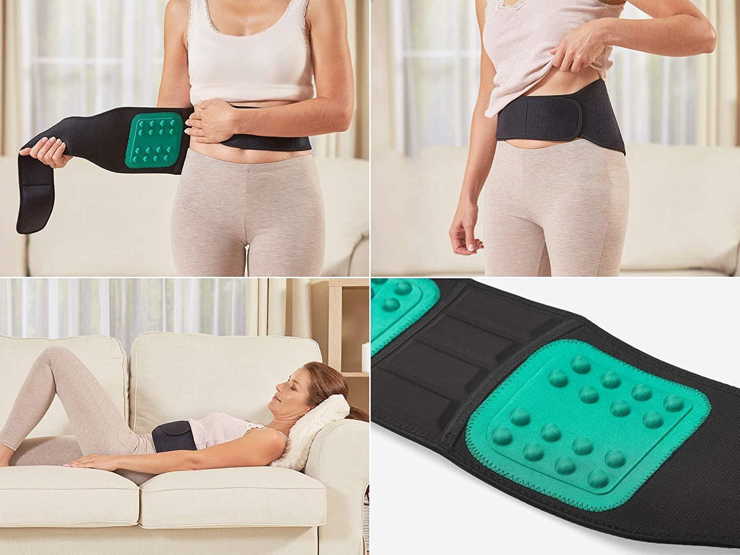 GETZET GETZET Bio Feed Belt Adjustable Magnetic Therapy Lower Back Pain Orthopedic Lumbar Medical Belt Pain Relief Hip,Spine&Leg Pain Relief And Injury Prevention Posture Support For Man And Woman,One Size