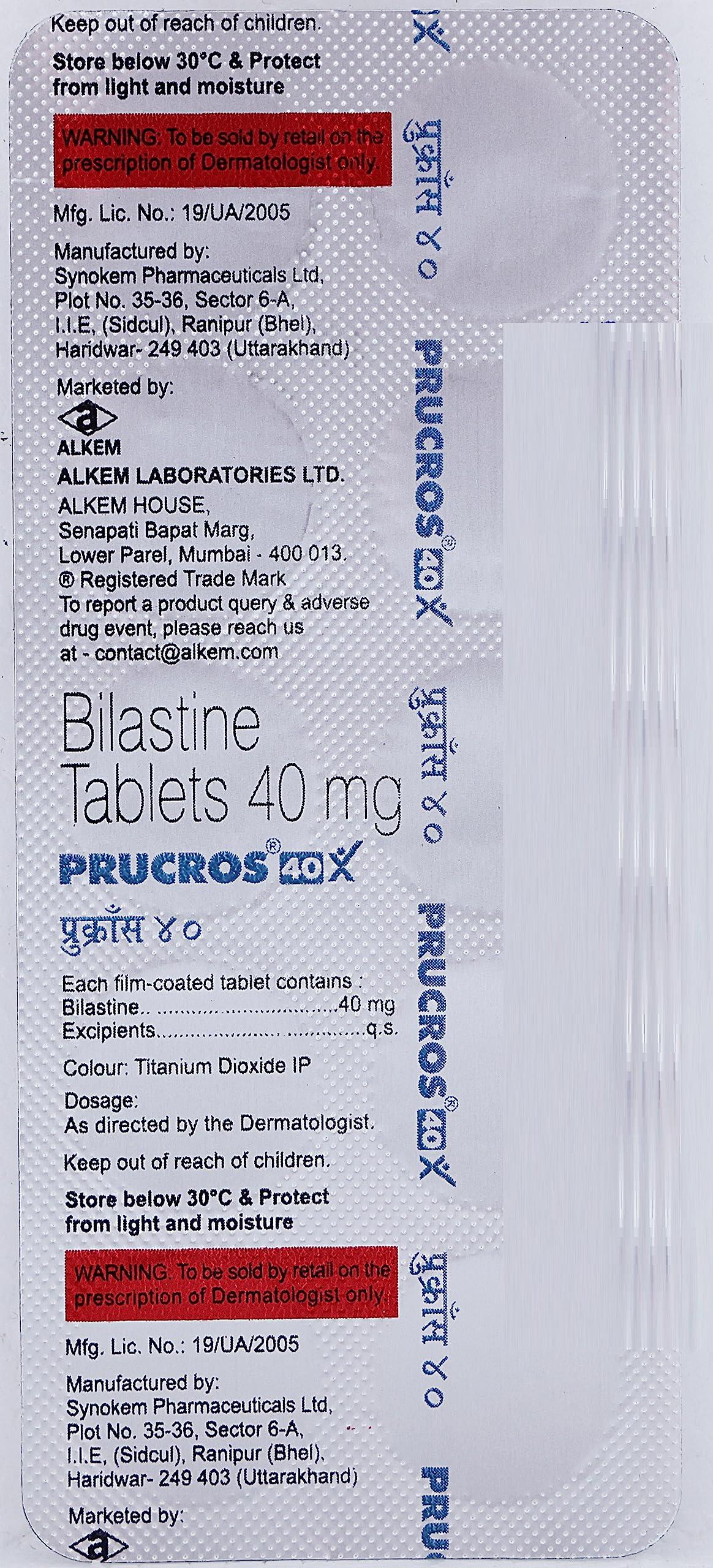 Prucros Prucros 40 - Strip of 10 Tablets