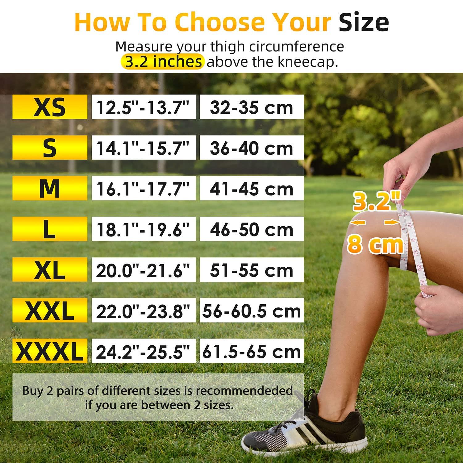 JLebow 2 Pack Knee Braces Sleeves for Knee Pain Knee Support Women Men - JLebow Compression Knee Brace for Working Out, Running, Gym, Fitness, Weightlifting High Stretch Knee Pads for Meniscus Tear, ACL, Arthritis, Joint Pain (Black, X-Large)