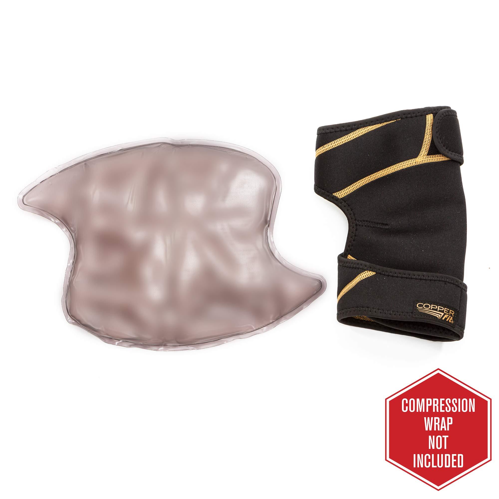 Copper Fit Copper Fit Unisex Adult Copper Fit Rapid Relief Knee Wrap, Hot/Cold Replacement Insert Pack Abdominal Support, Brown, One Size US