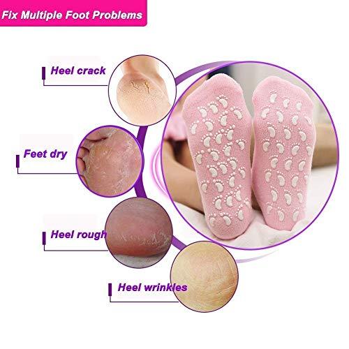 DMB STORE DMB STORE Silicon Socks Heel for Crack Spa Gel Socks for Women and Men, Feet Protector Crack Heel Repair Socks with Moisturizing Natural Oil and Vitamin E - Repair Dry Cracked Feet