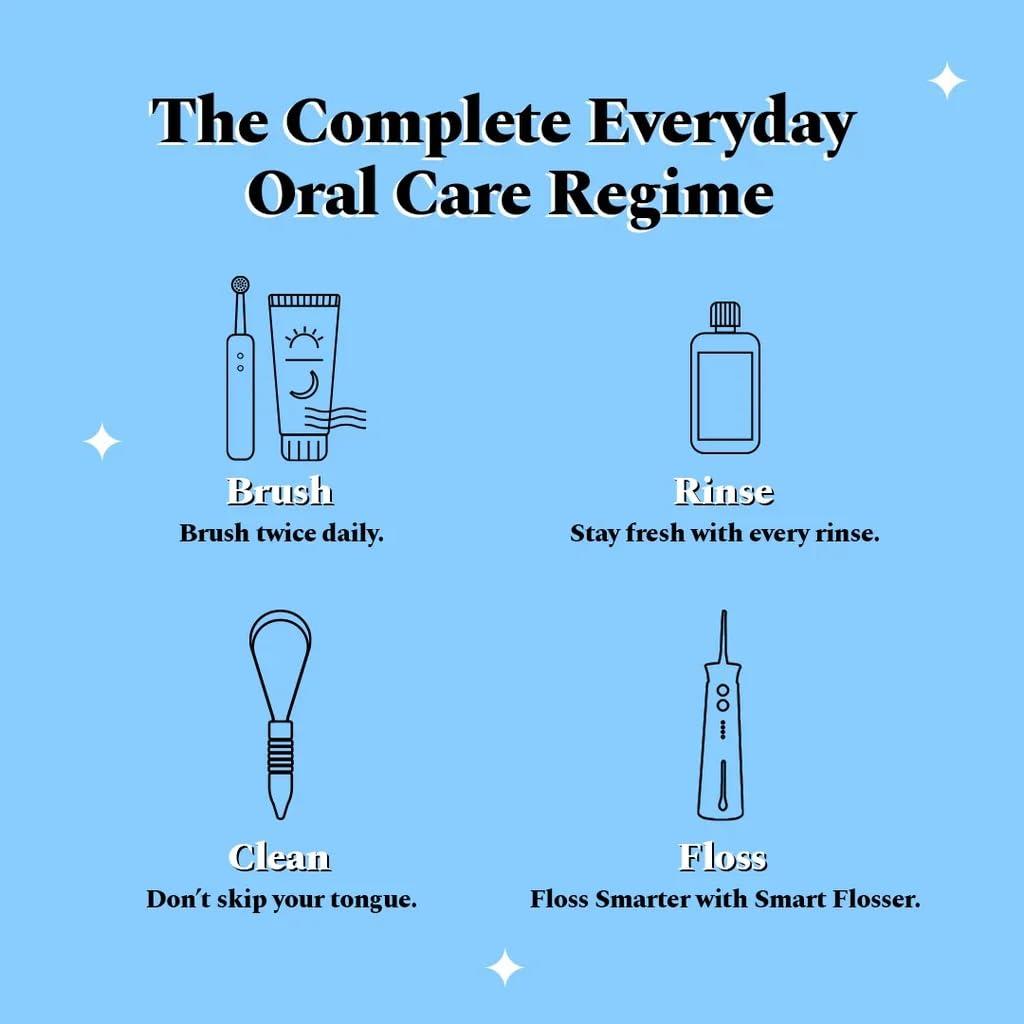 Perfora Perfora Smart Water Dental Flosser - 300ml | 2 Year Warranty | 5 Water Pressure Settings & 5 Nozzles, 1500mAh Battery | Rechargeable Dental Floss for Teeth Oral Care, IPX7 Waterproof (Black Gold)