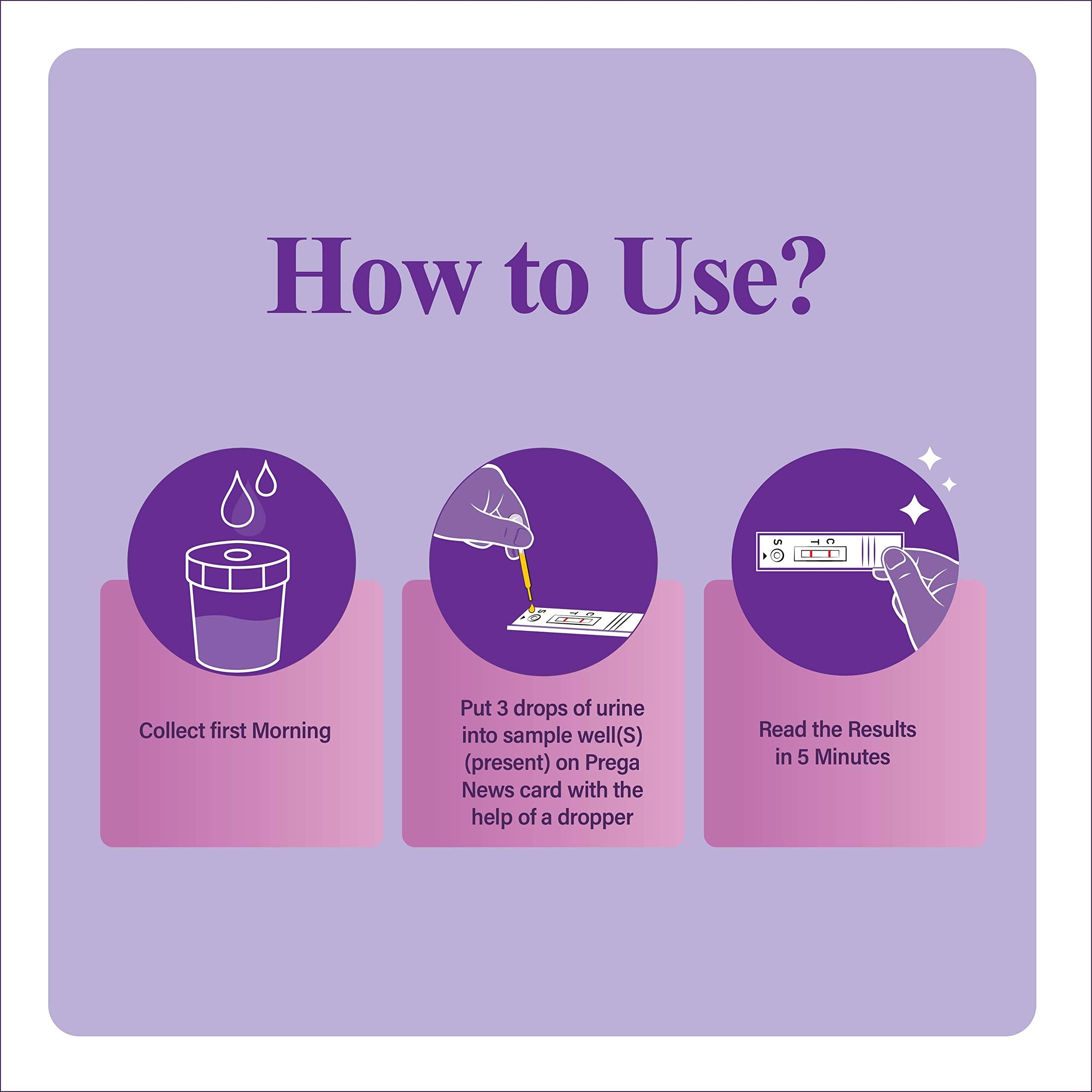 Prega News Prega news Value Pack Kit,One Step Pregnancy Test Kit, Easy to Use, Accurate Result in Just 3 Minutes,2 Gloves + 2 Urine Containers + 2 Pregnancy Test Kits x Pack of 7