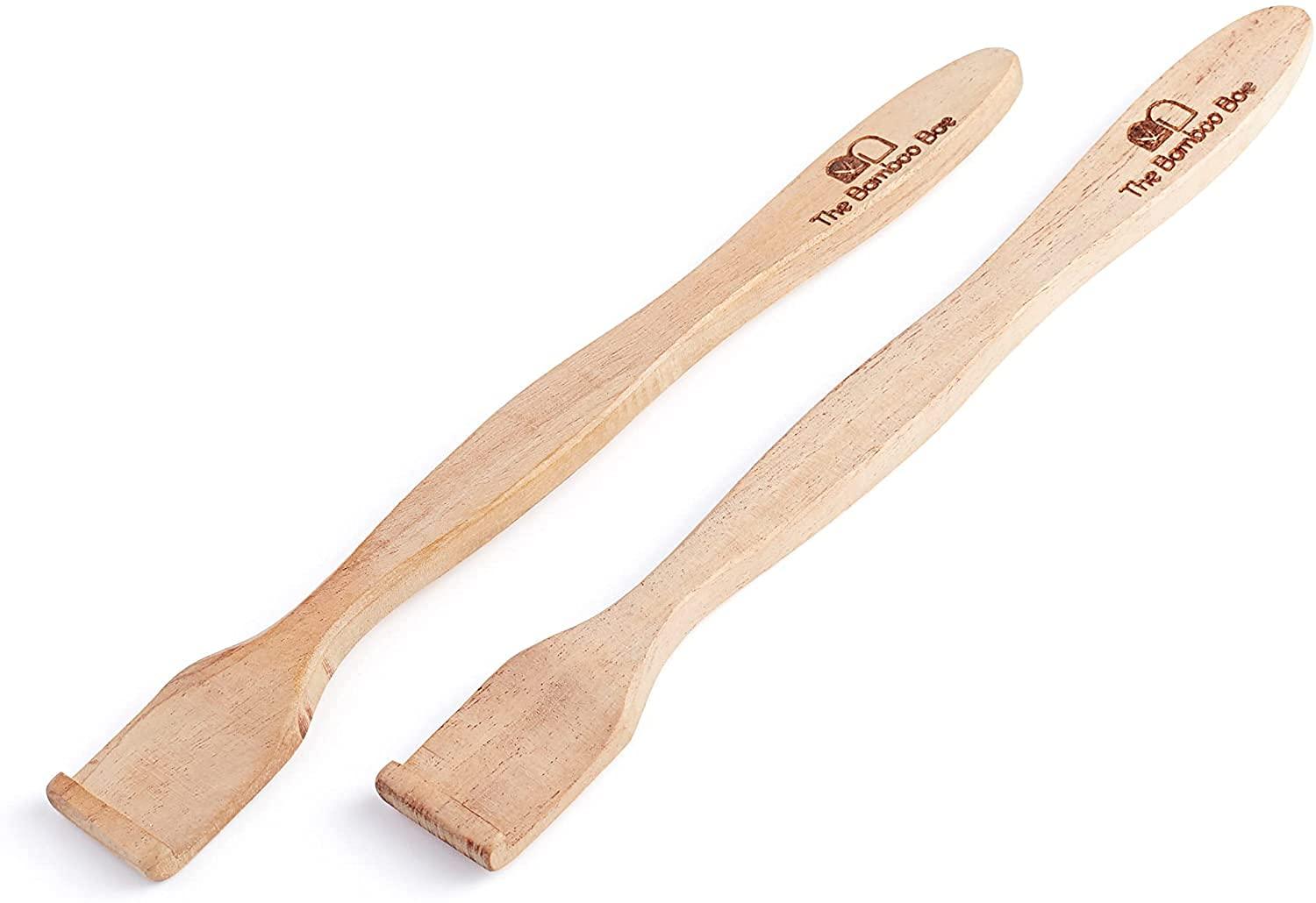 The Bamboo Bae The Bamboo Bae Tongue Cleaner 2 Pcs Handmade Neem Wood Tongue Scraper for Fresh Breath Odour Free Mouth | Handmade Wooden Tongue Cleaner | Sustainable and Natural