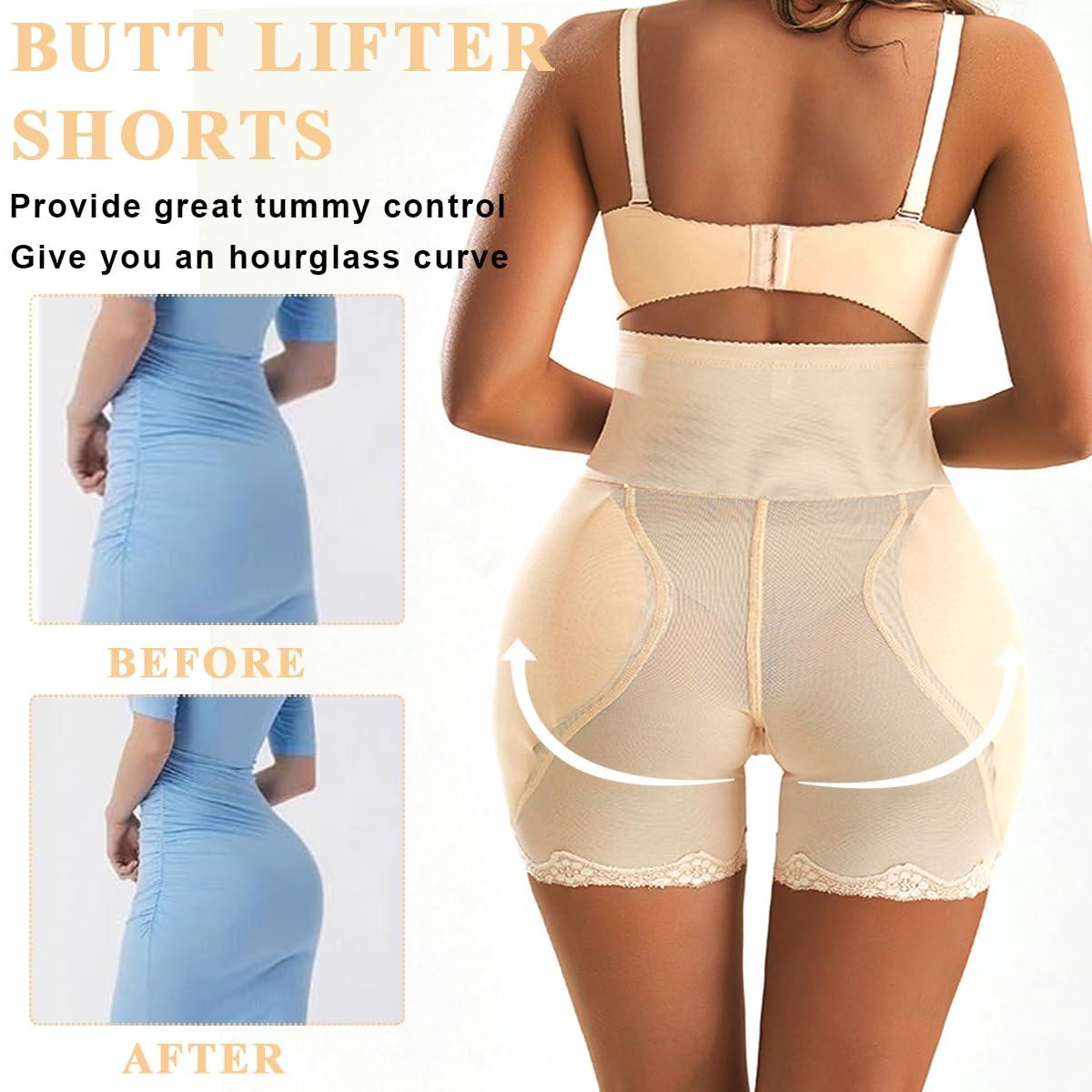 PALAY PALAY Hip Pads for Women Hip Dip Pads, Enhancer Shapewear for Women High Waist Shapewear Butt Lifter Pad Panties, Apricot, L