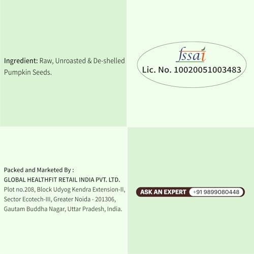 Neuherbs Neuherbs Raw & Unroasted Pumpkin Seeds | Immunity Booster & Fiber Rich Superfood | Rich Source of Omega 3 | Highly Nutritious Snack | Rich in Protein, Zinc & Magnesium 200 G (Pack of 2)