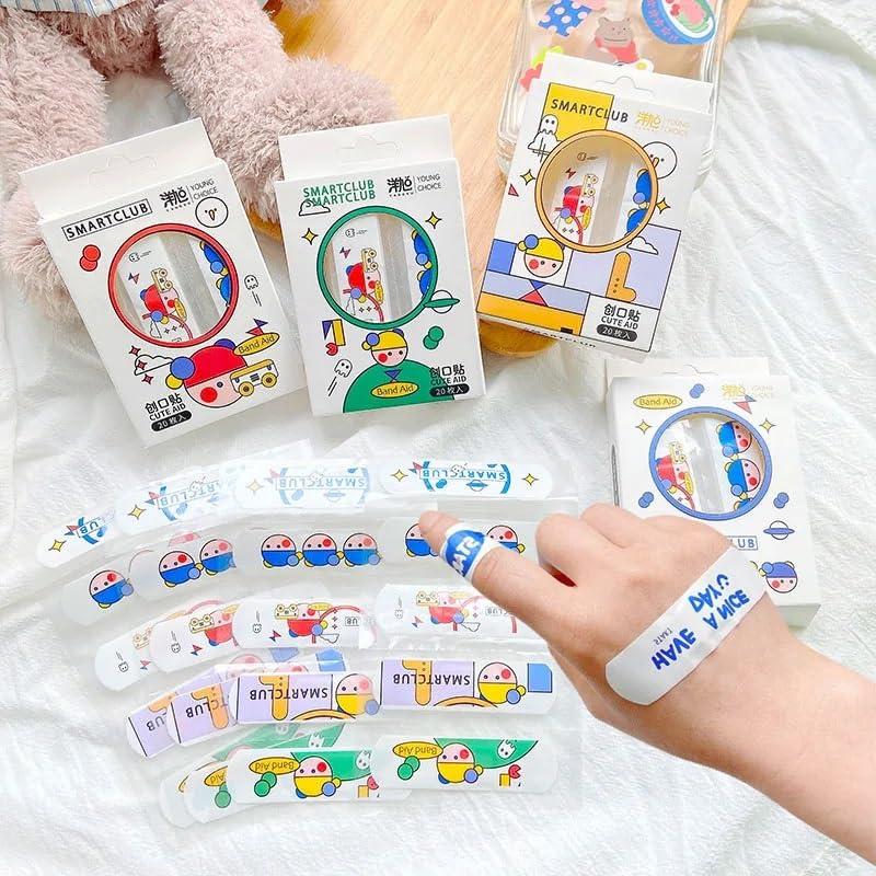 Spanking Spanking Waterproof Breathable Cute Cartoon Band Aid Hemostasis Adhesive Bandages First Aid Emergency Kit For Kids Children 1 Box 20pcs Each pack