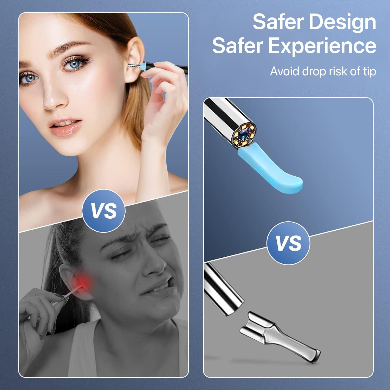 DR VAKU Dr Vaku Earocam Earwax Removal Tool Kit with HD Camera Wifi Connection & 6 LED Lights Endoscope Tool Ear Cleaner for iOS & Android + 10 Silicone Tips Free