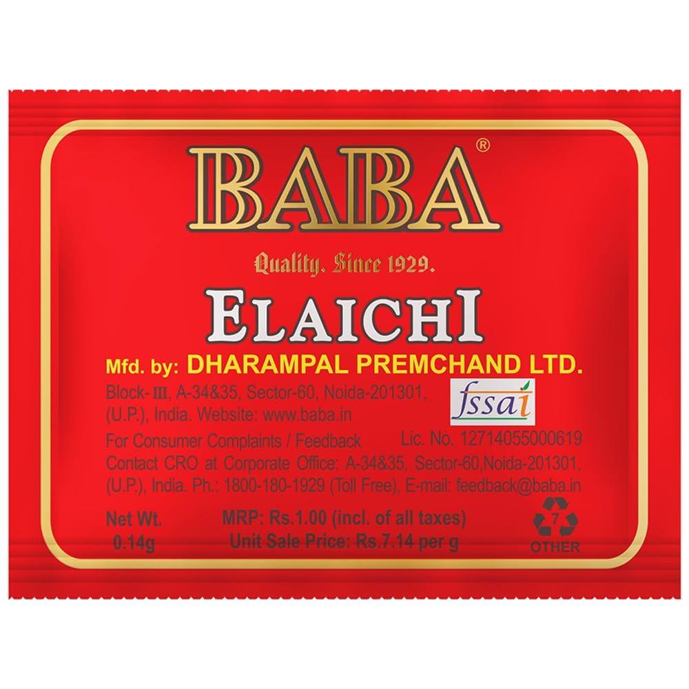 BABA ELAICHI BABA ELAICHI Silver Coated Saffron Blended Elaichi - Refreshing, Exotic And Aromatic Mouth Freshener (0.14 Gram Pouch, Pack Of 480)