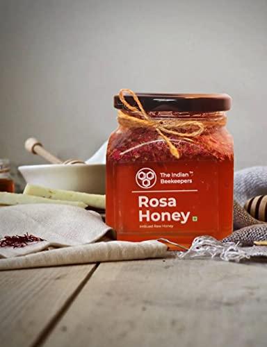 The Indian Beekeepers The Indian Beekeepers Rosa Honey, Rose Imbued Raw Honey, Natural Blood Purifier, No Sugar Added, Unprocessed & Unfiltered, 275 gm