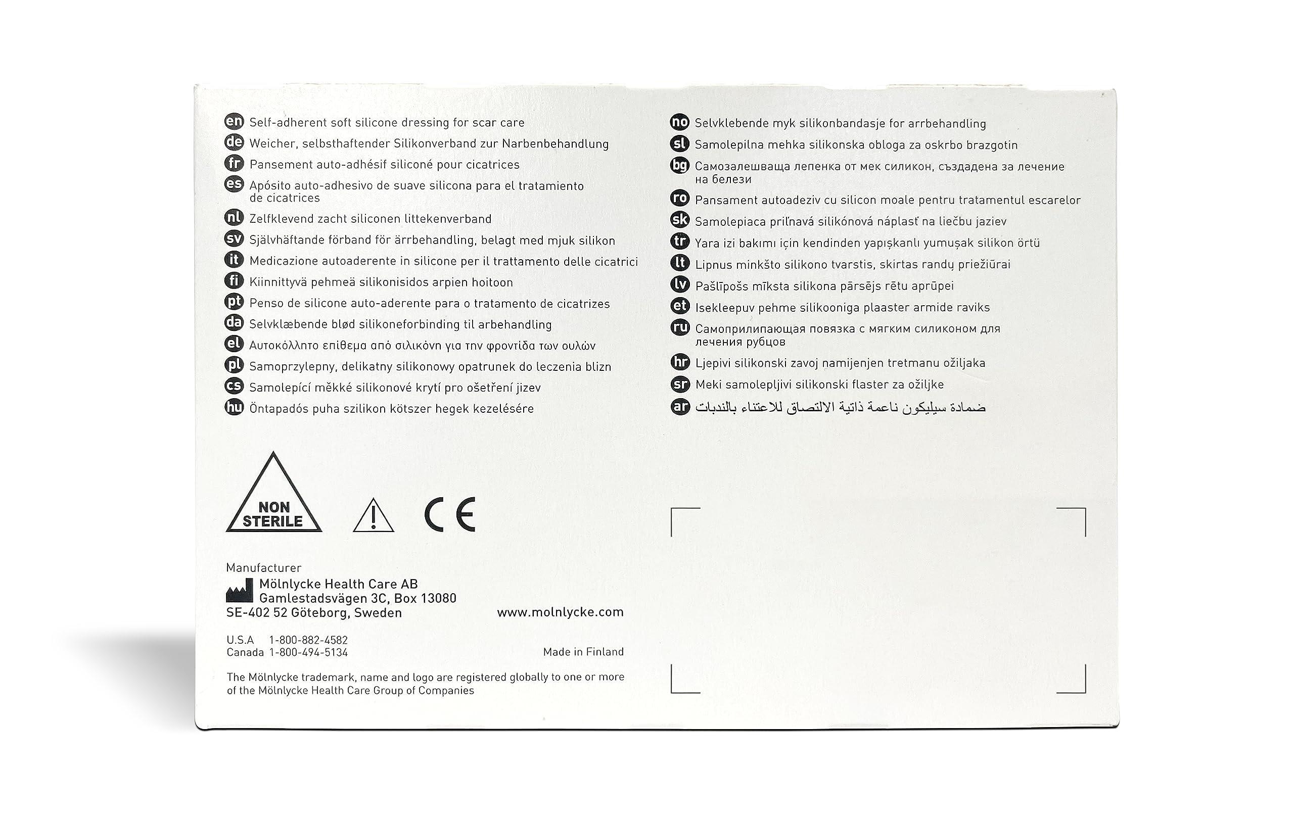 Mepiform Mepiform Reusable Resizable Scar Removal Silicone Gel Sheet Tape, small scar heal patches for Keloid, C Section, Tummy, Acne scars, Surgery, Burns, alike Scar Cream Gel, 5x7.5 cm