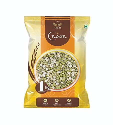 HAZBE HAZBE Noon Green Moong Dal Split/Chilka 1kg | Khichdi Special (Light Meal)