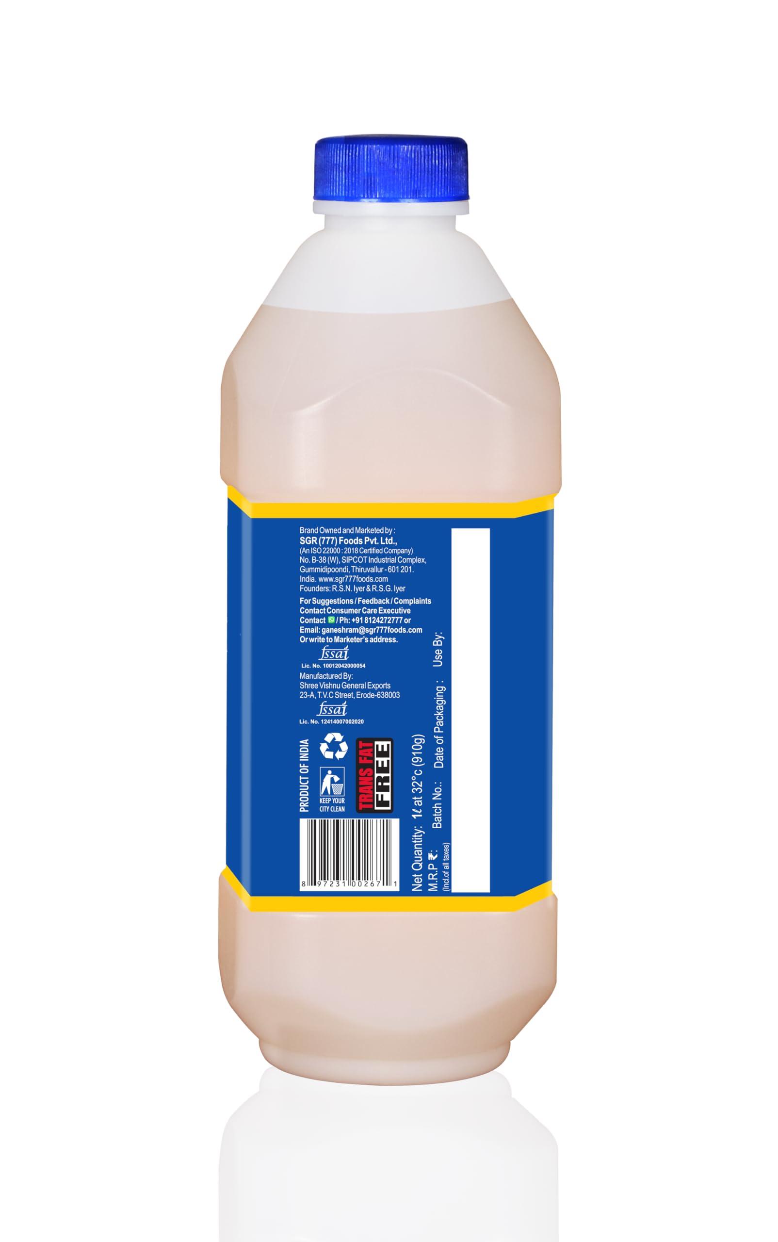 SGR (777) FOODS PVT.LTD. 777 Gingelly Oil | Sesame oil Jar - 1000ml (Pack of 2)