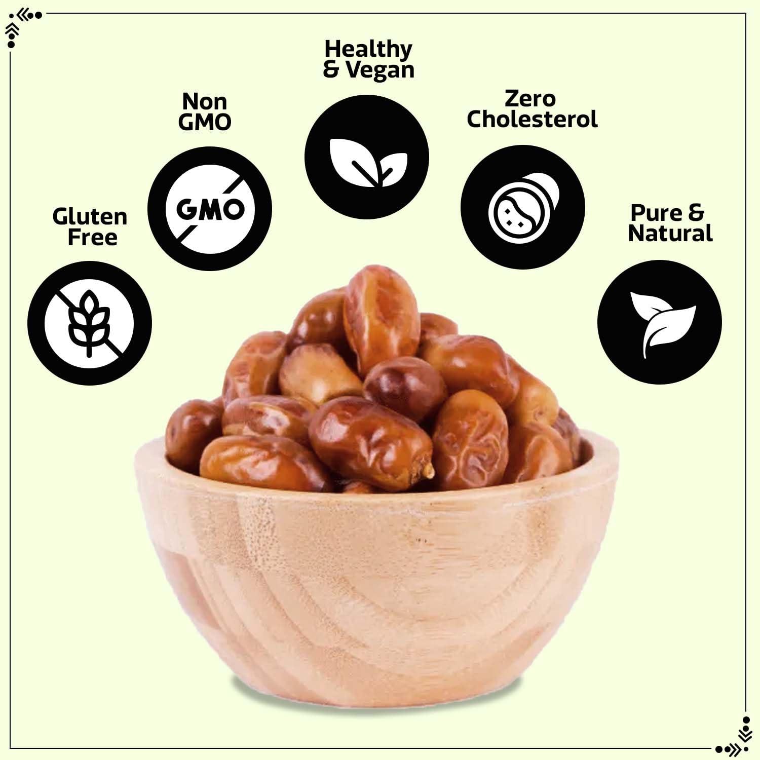 WONDERLAND FOODS (DEVICE) WONDERLAND FOODS (DEVICE) Dry Fruits Zahidi Dates 1Kg (500G X 2) Pouch | Healthy & Nutritious Soft Khajoor | Khajur Rich In Iron, Fibre & Vitamins, Fresh